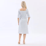 Striped Linen Dress For Women Image