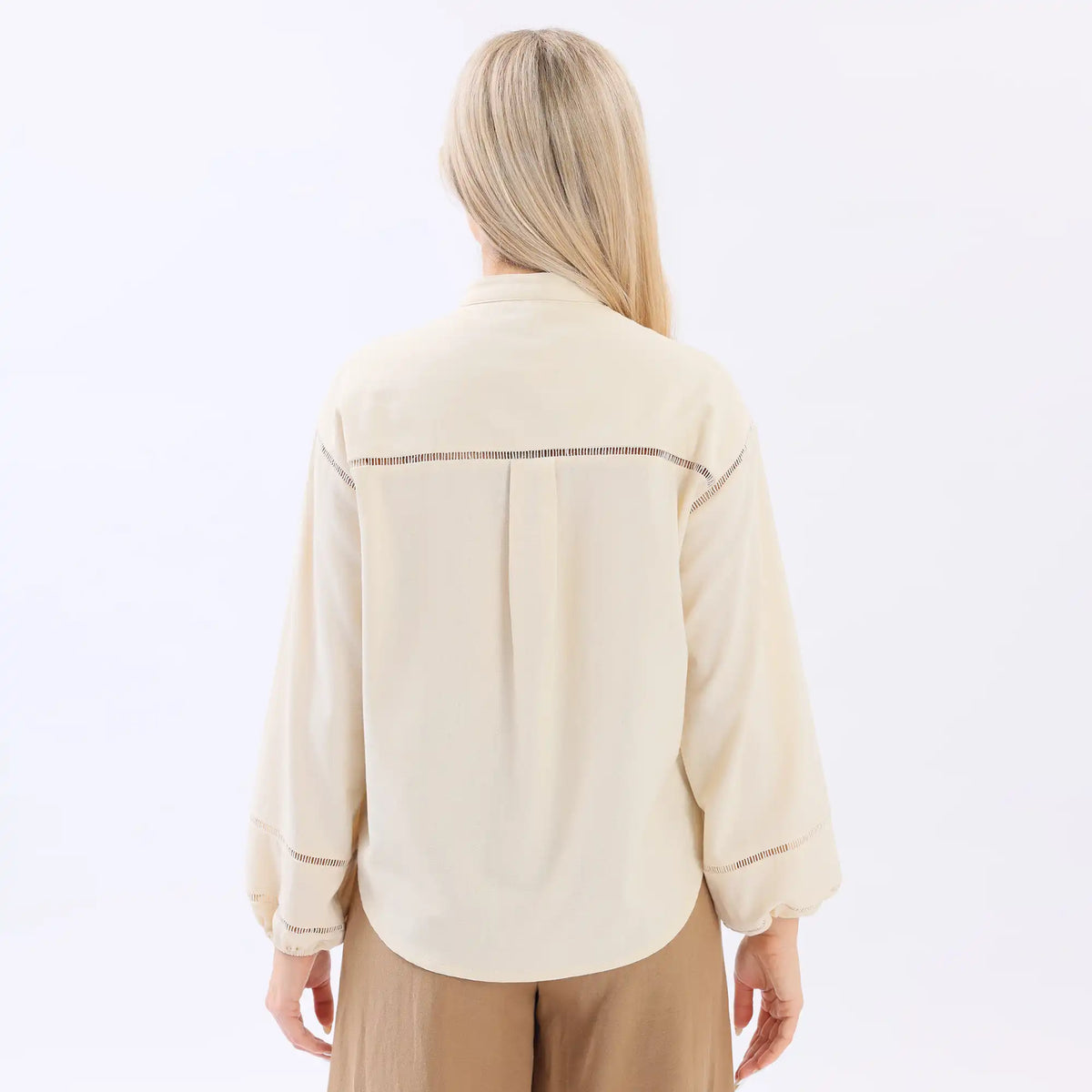 Plain Linen Shirt For Women Image