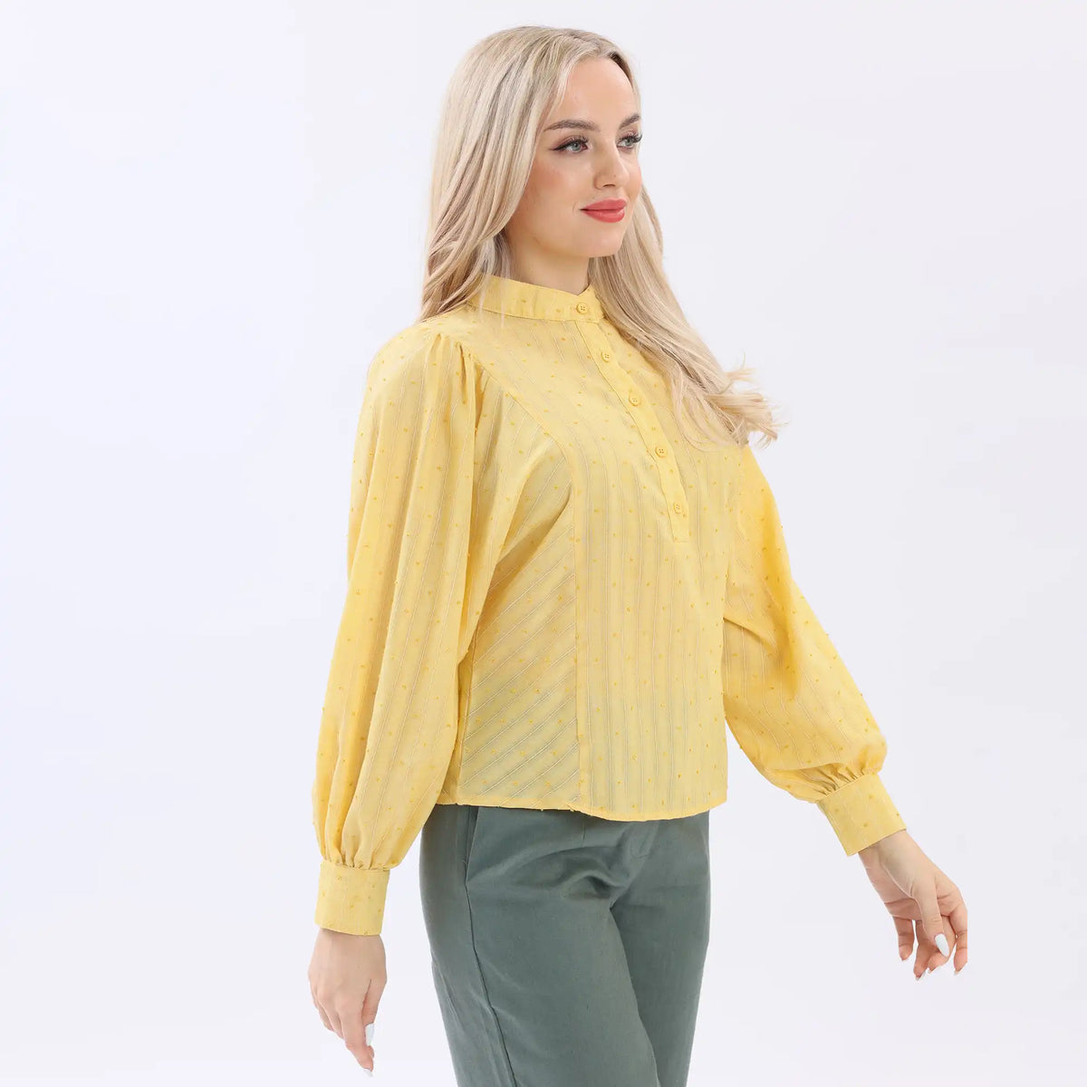 Jacquard Linen Blouse For Women Image