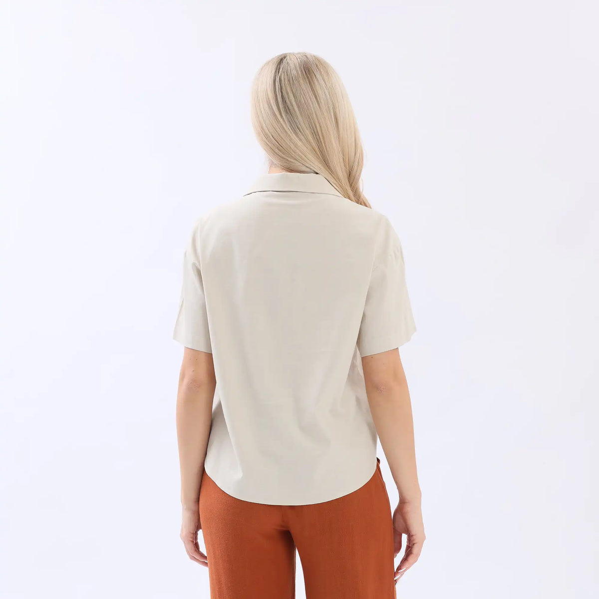 Plain Linen Shirt For Women Image