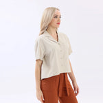 Plain Linen Shirt For Women Image