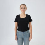 Black Plain Street Look T.Shirt For Women Image