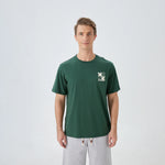 Green Printed Street Look T.Shirt For Men Image