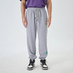 Light Gray Anklet-Tied Street Look Pants For Men Image
