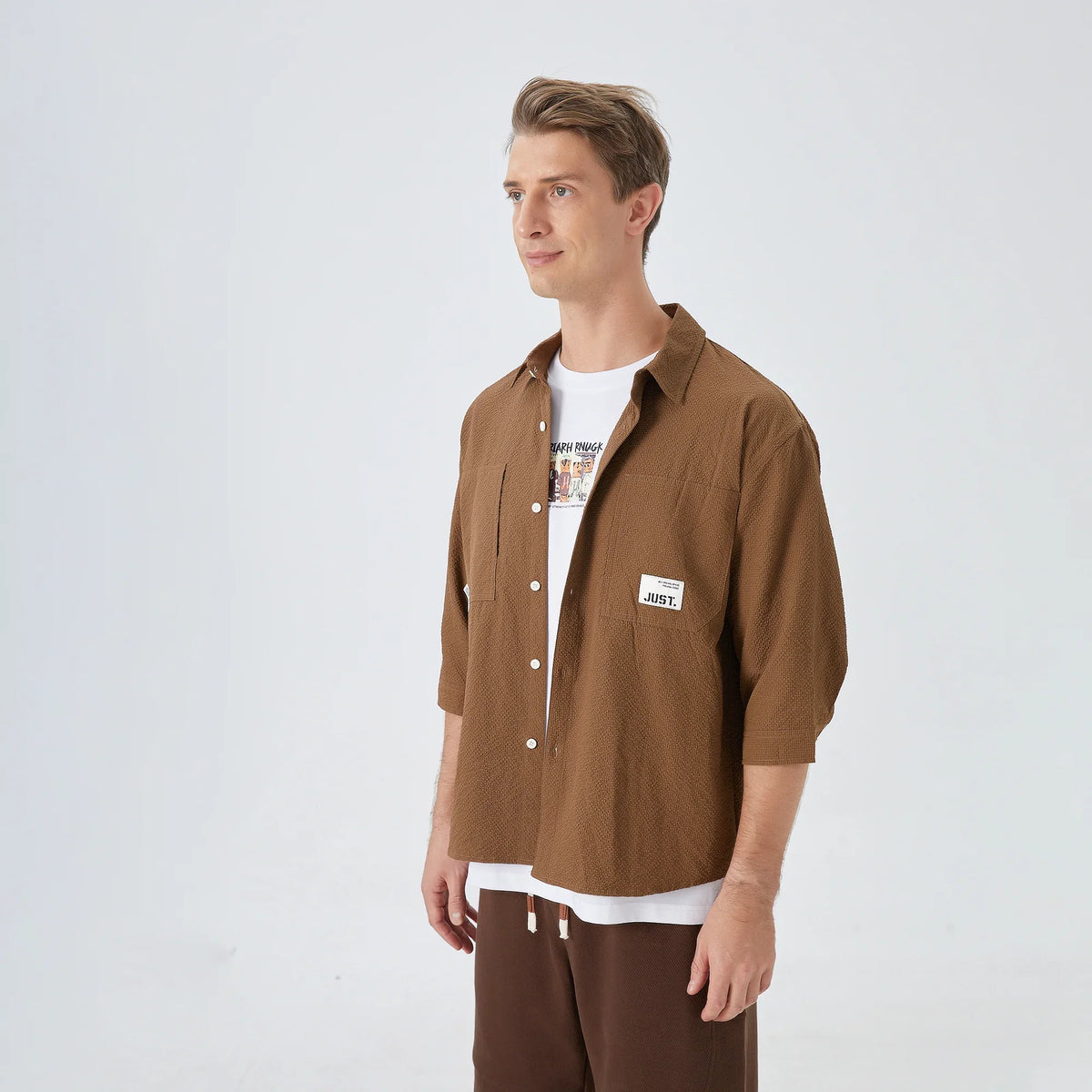Badge Street Look Shirt For Men Image