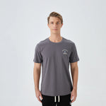 Dark Gray Printed Street Look T.Shirt For Men Image