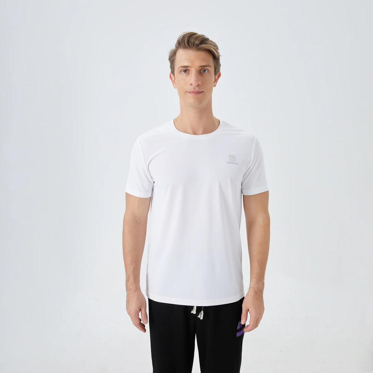 Bleached White Printed Street Look T.Shirt For Men Image