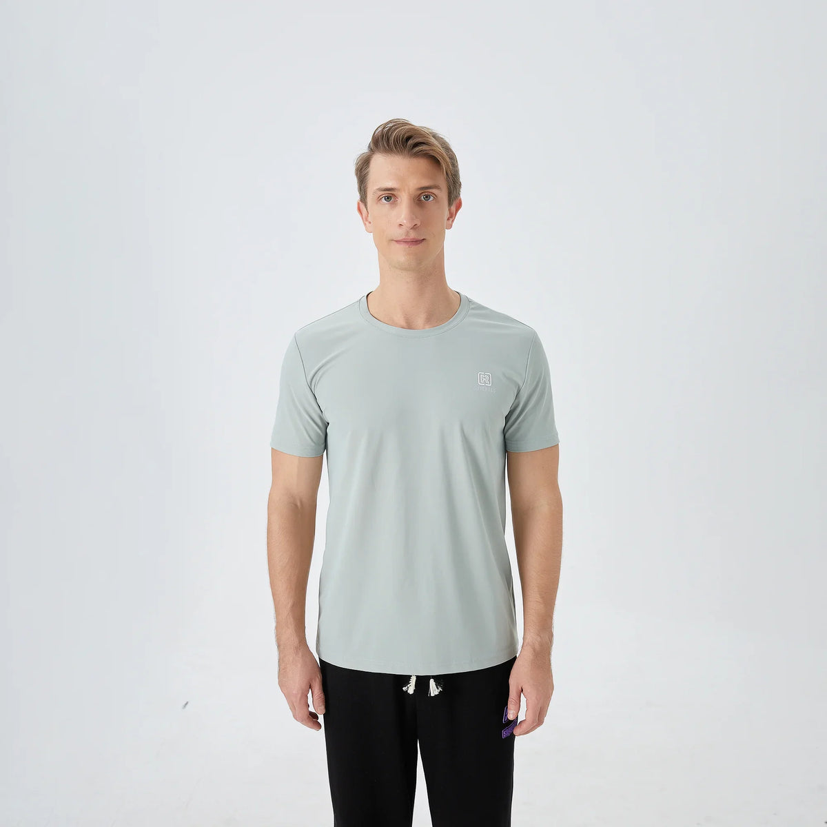 Gray Green Printed Street Look T.Shirt For Men Image