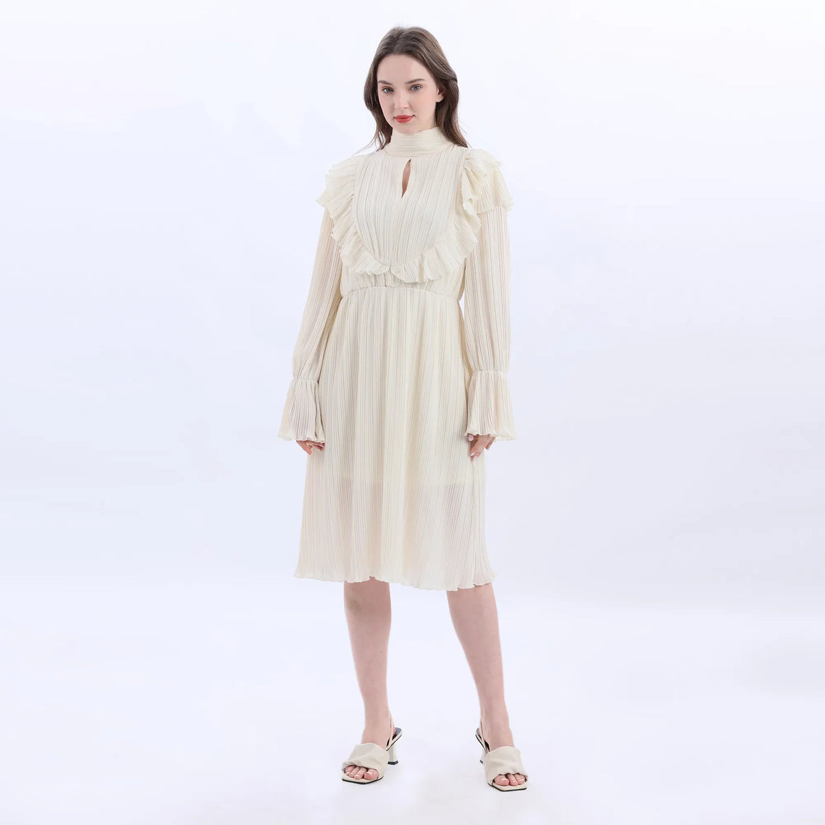 Off White Chic Off White Dress For Women Image