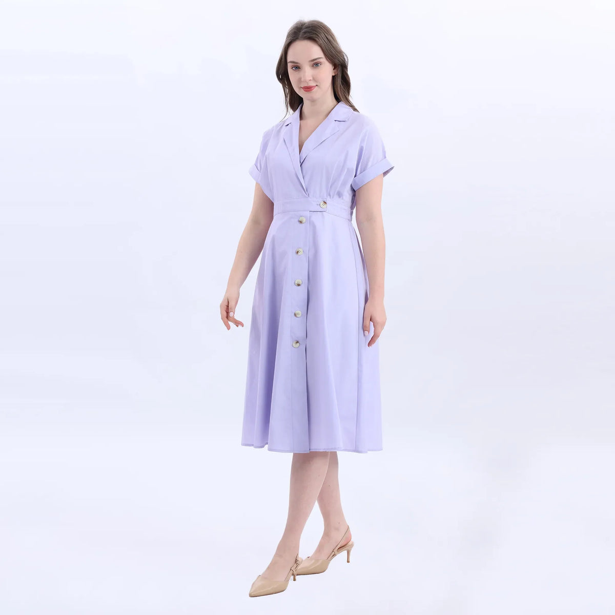 Collar Fashion Dress For Women Image