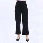 Black Straight-Leg Fashion Pants For Women Image