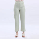 Green Straight-Leg Fashion Pants For Women Image