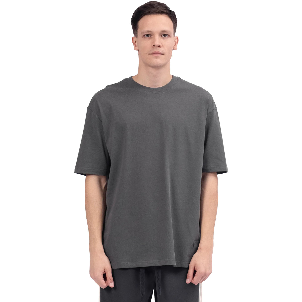 Dark Gray Street Look T.Shirt For Men Image