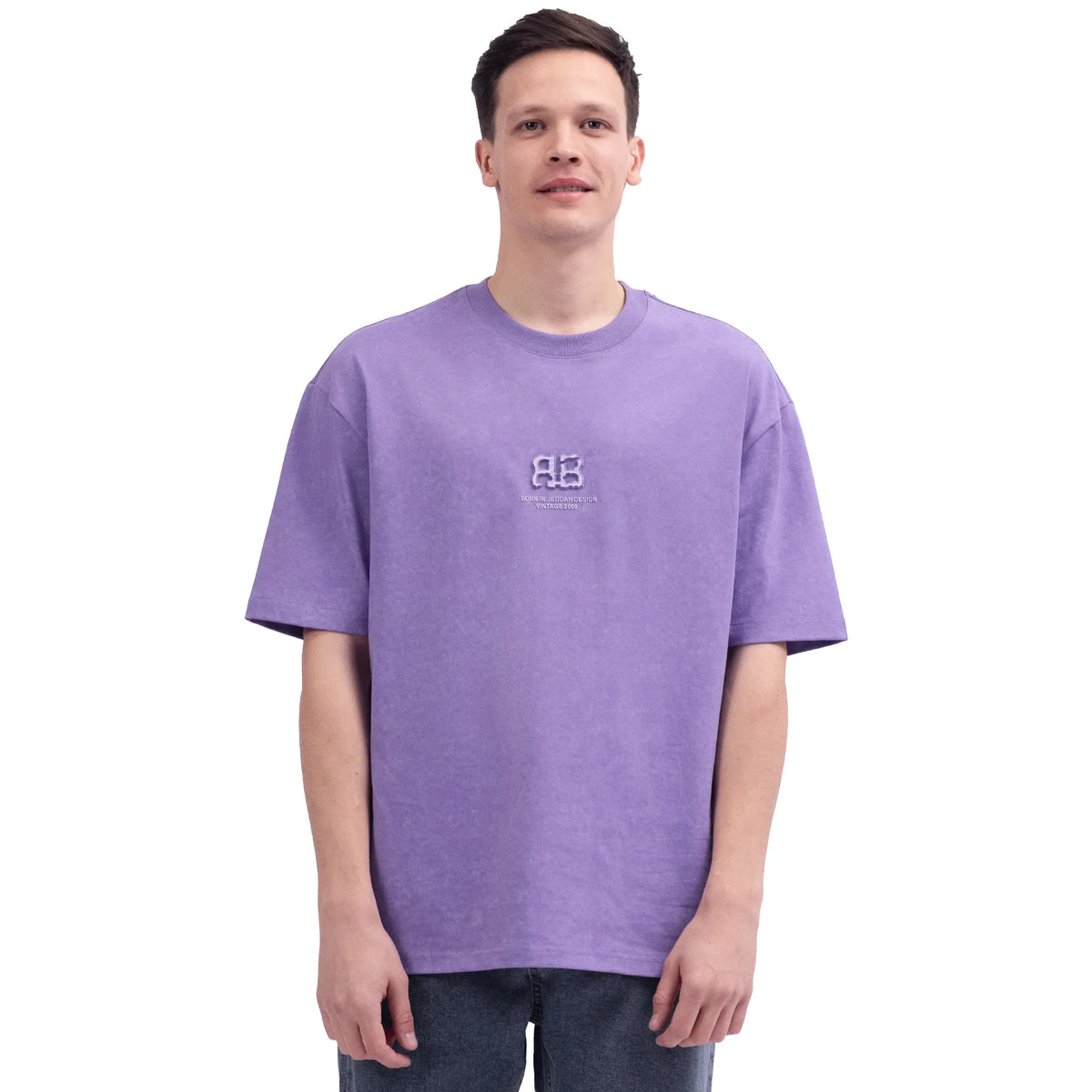 Purple Street Look T.Shirt For Men Image