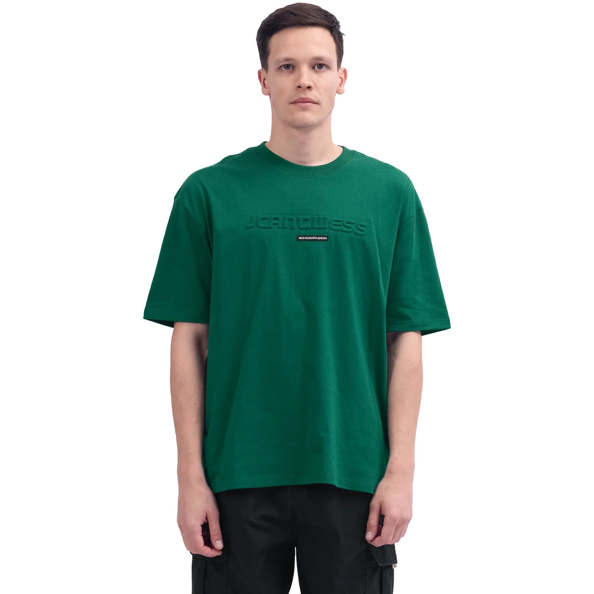 Dark Green Street Look T.Shirt For Men Image