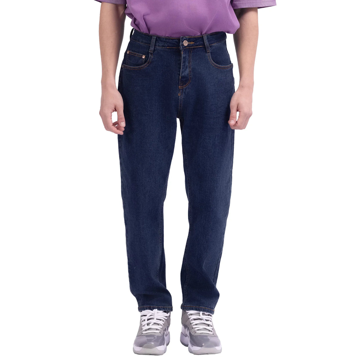 Jeans Navy Ordinary Street Look Pants For Men Image
