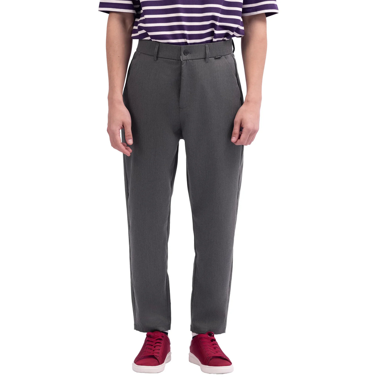 Dark Gray Ordinary Street Look Pants For Men Image