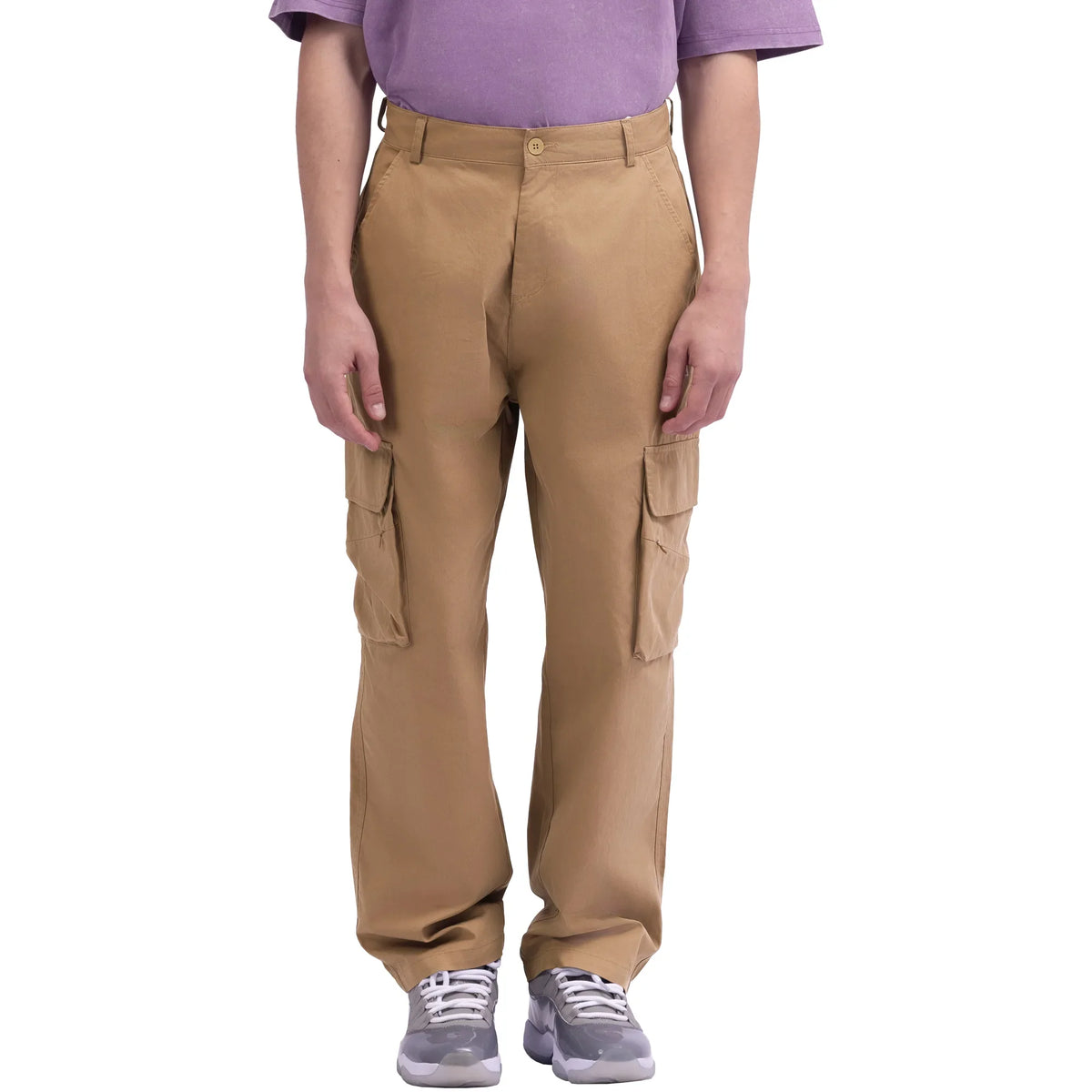 Dark Khaki Baggy Street Look Pants For Men Image
