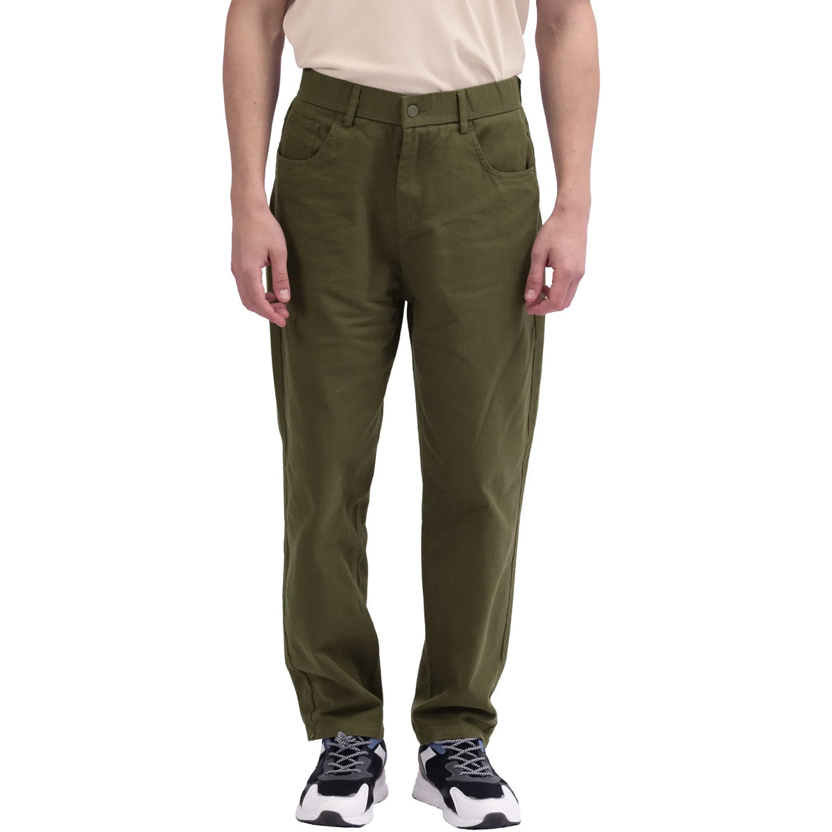 Army Green Baggy Street Look Pants For Men Image