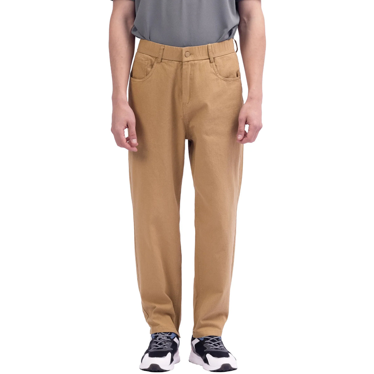Beige Baggy Street Look Pants For Men Image