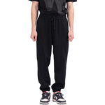 Black Ankle-Tied Street Look Pants For Men Image
