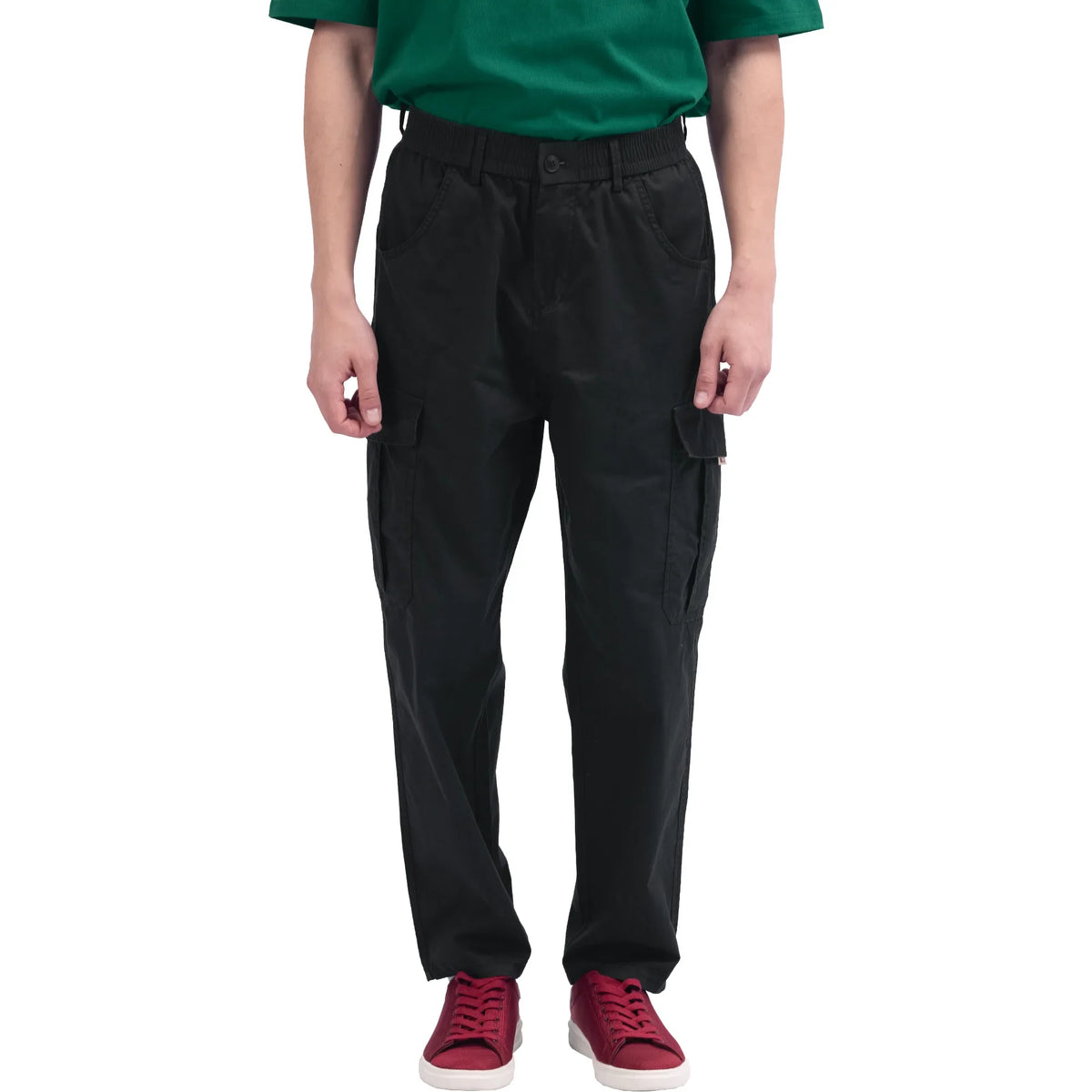 Black Baggy Street Look Pants For Men Image