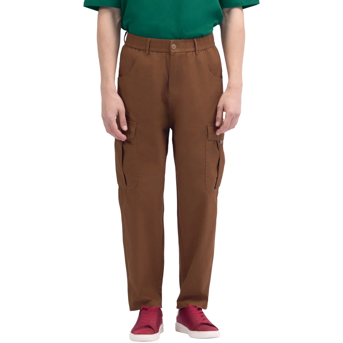 Brown Baggy Street Look Pants For Men Image