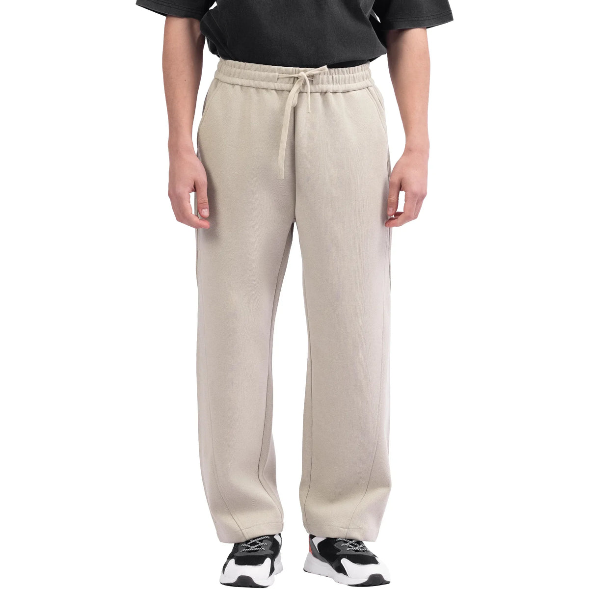 Beige Baggy Street Look Pants For Men Image