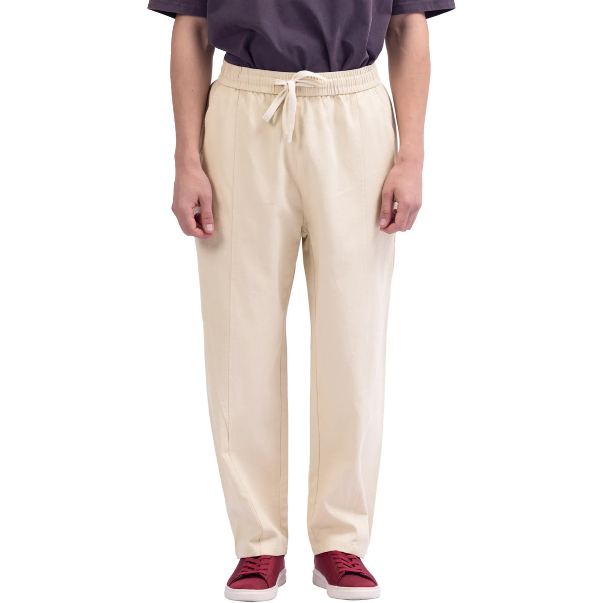 Off White Baggy Street Look Pants For Men Image