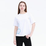 White Printed Street Look T.Shirt For Women Image