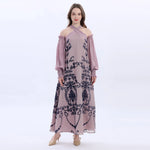 Purple Floral Galabia For Women Image