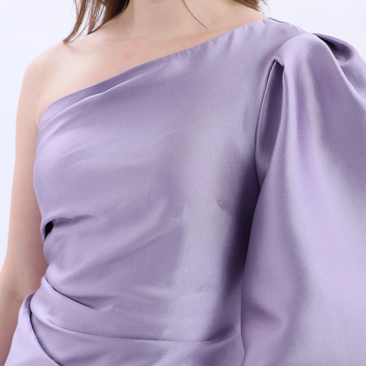 Satin Purple Evening Dress For Women Image