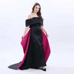 Color-Blocked Evening Dress For Women Image