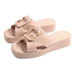 Khaki Slippers For Women Image