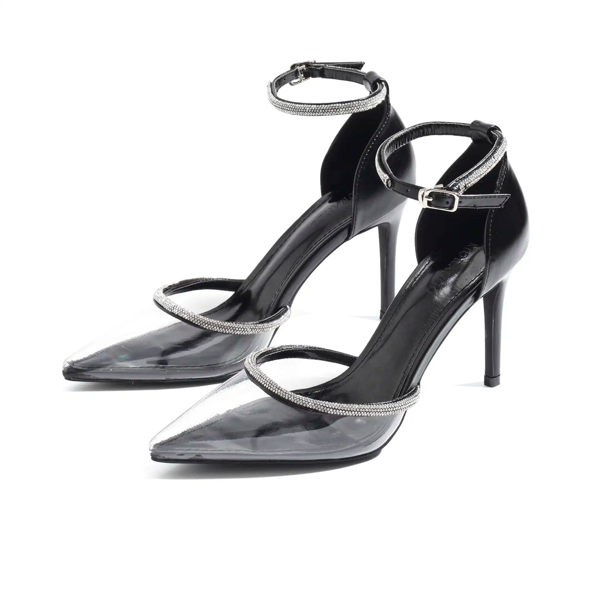 Black High Heel Sandals For Women Image