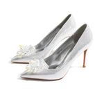 Silver High Heel Shoes For Women Image