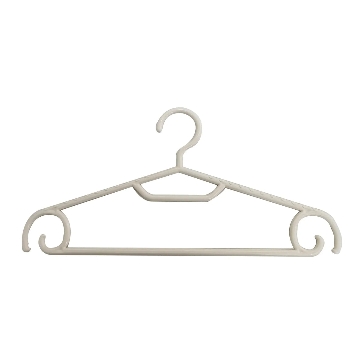 Plastic Clothes Hanger with Wind-proof Lateral Hooks 15- 5PC Image