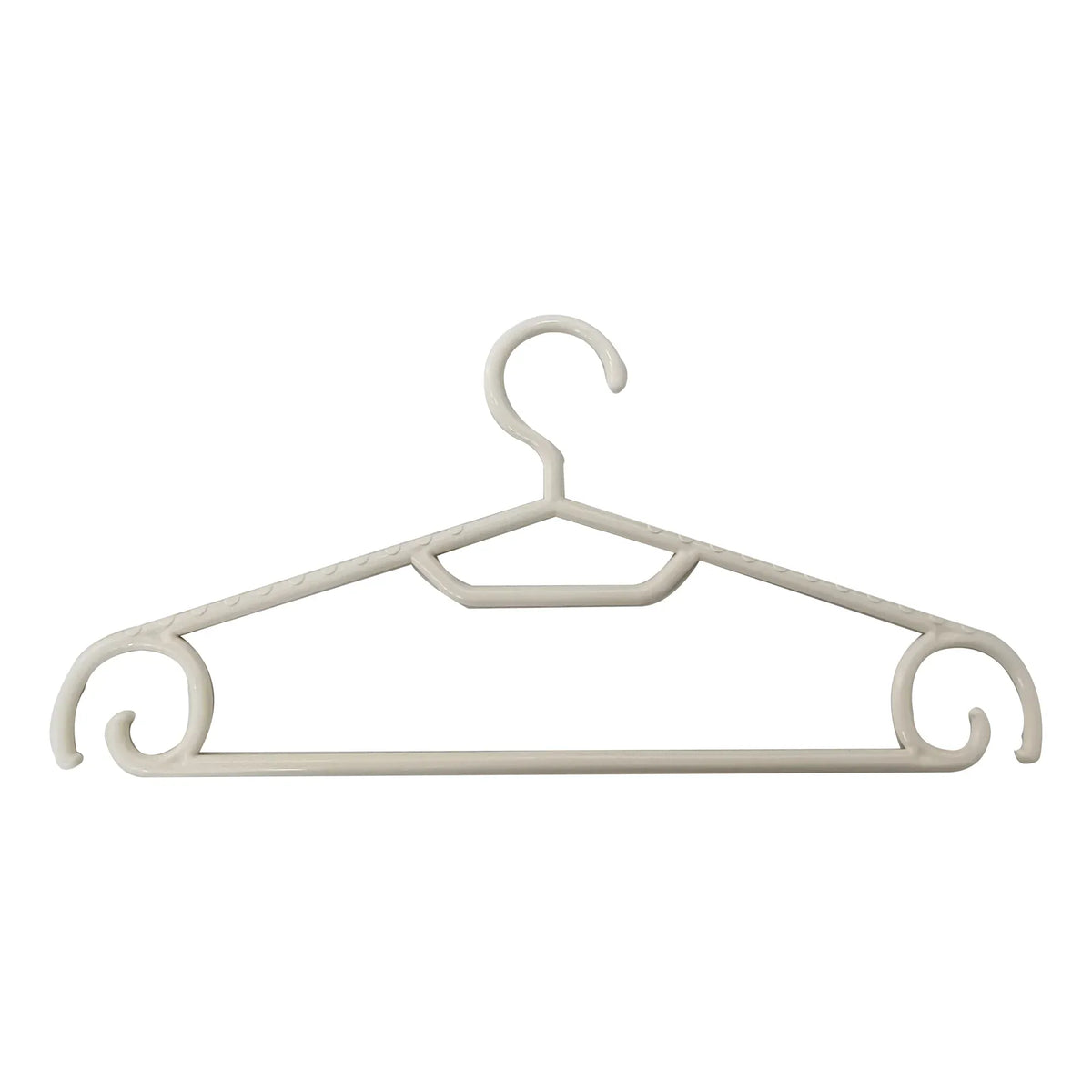 Plastic Clothes Hanger with Wind-proof Lateral Hooks 15- 5PC Image