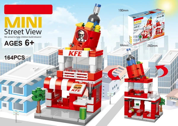 Mini Street View Blocks Kfc (164Pcs) Image