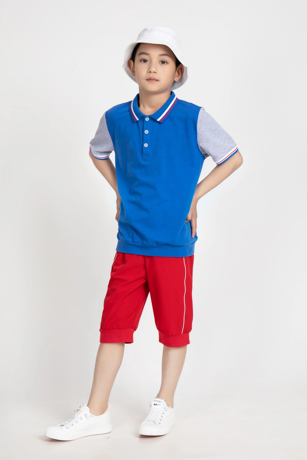 SPORTS POLO SHIRT FOR BOYS 11-12Y Purple Image