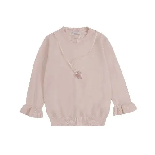 ELEGANT SWEATER FOR GIRLS 140|8-9Y Light Beige Image