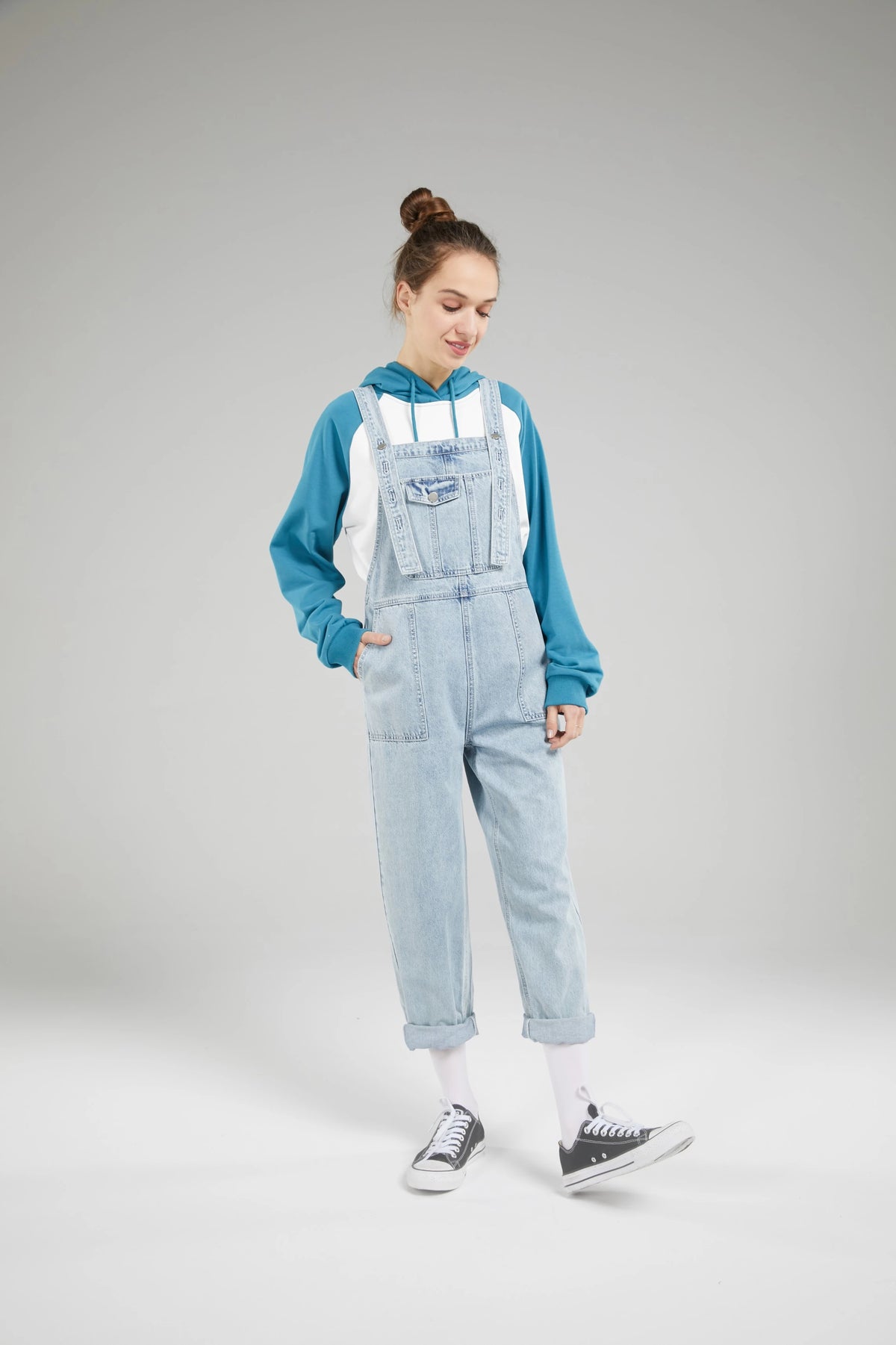 CASUAL Overalls FOR WOMEN S Gray Blue Image