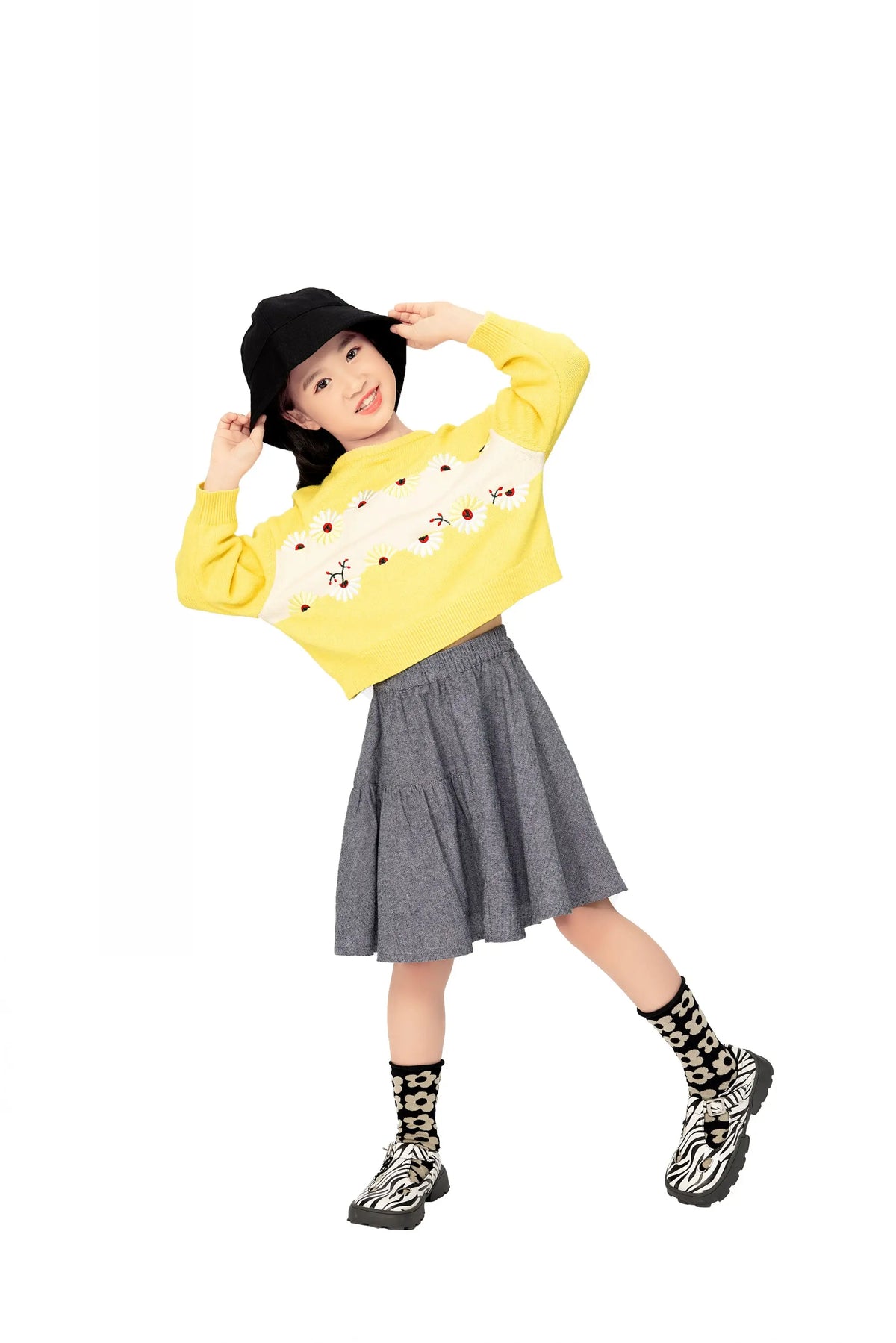 CASUAL SWEATER FOR GIRLS 100|3Y Yellow Image