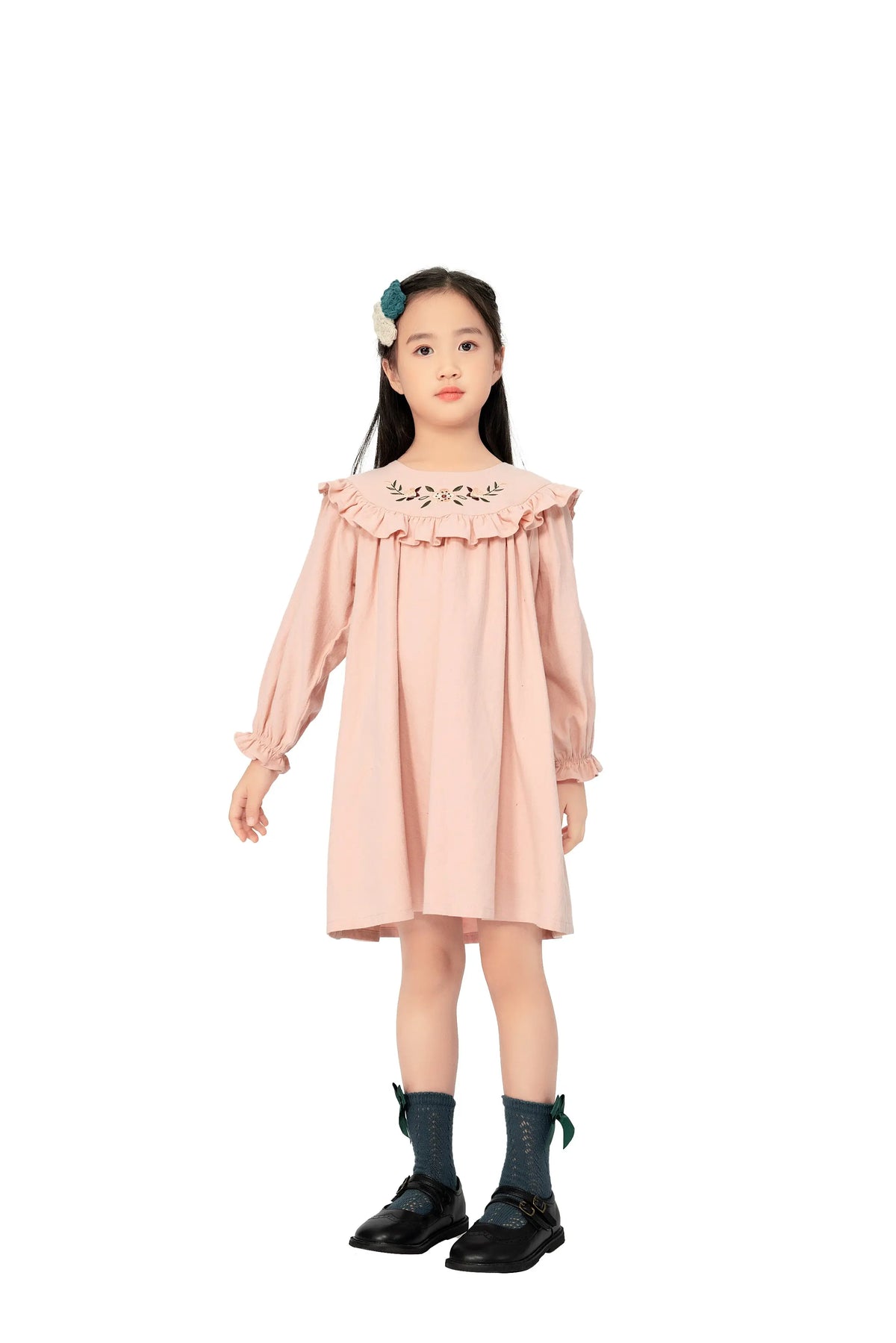 CASUAL DRESS FOR GIRLS 150|10-11Y Dark Pink Image