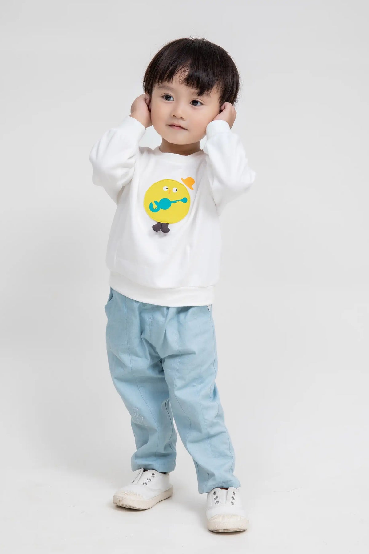 plain casual pullover for babies image