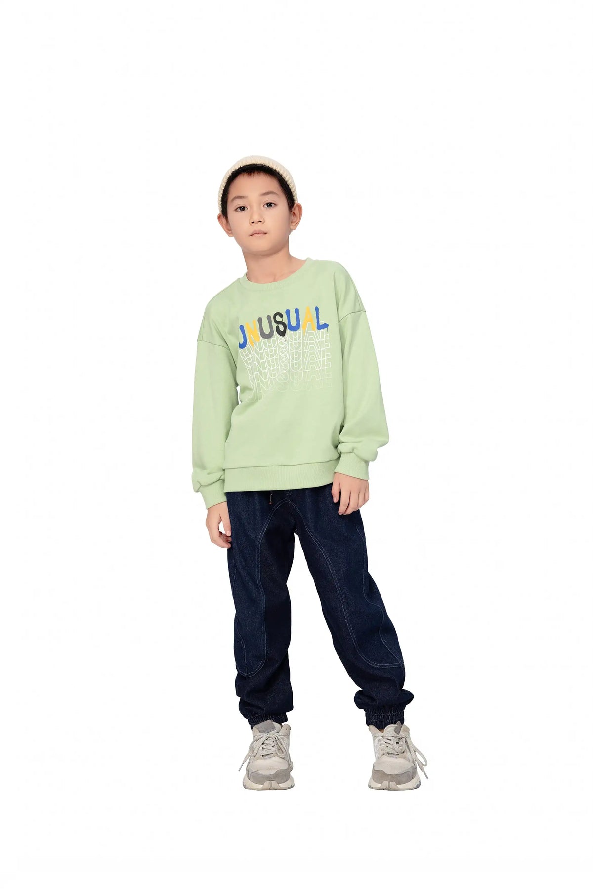 SPORTS PULLOVER FOR BOYS 140|8-9Y Gray Green Image