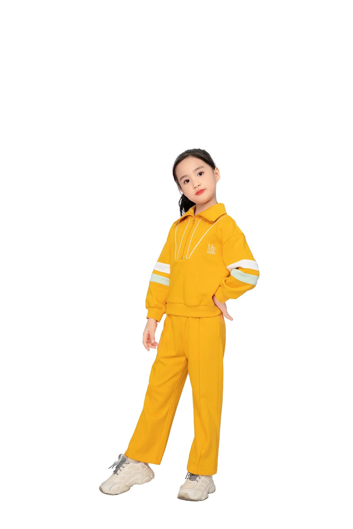 SPORTS PULLOVER FOR GIRLS 100|3Y Yellow Image