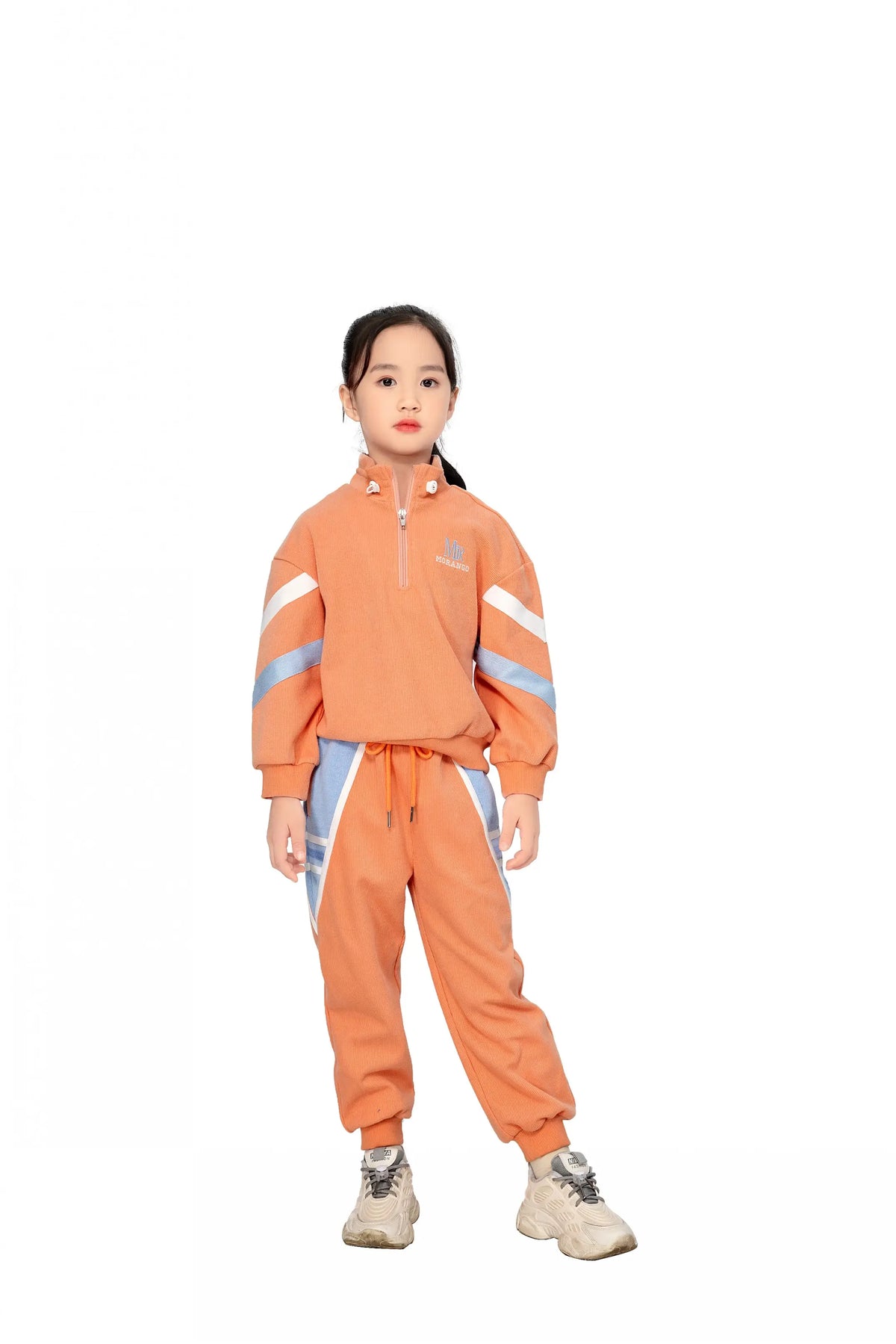 SPORTS PULLOVER FOR GIRLS 100|3Y Orange Image