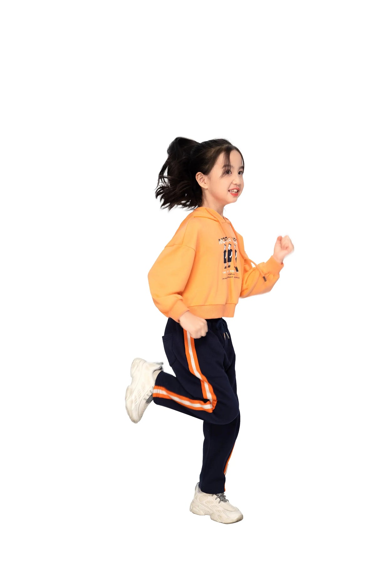 SPORTS PULLOVER FOR GIRLS 100|3Y Orange Image