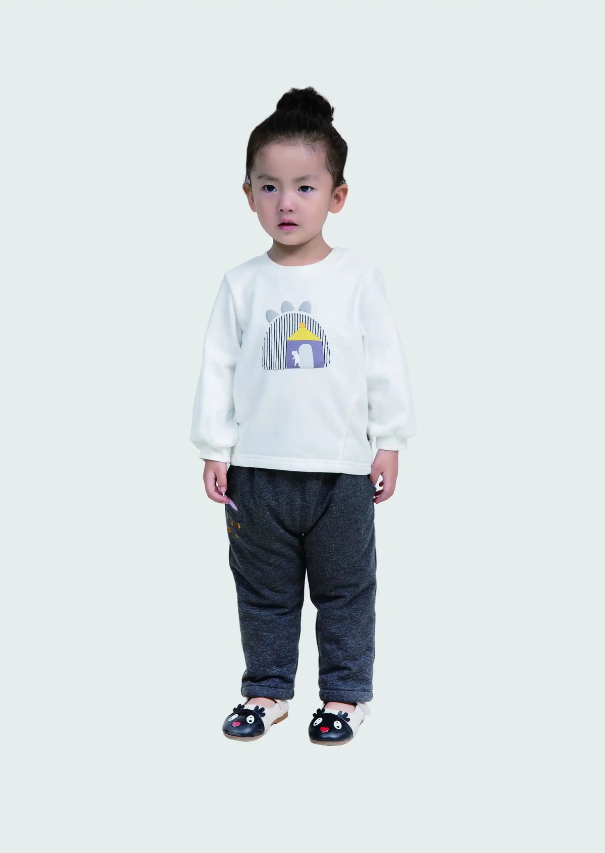 Plain Casual Pullover For Baby Girls 80 | 12-18M Off White Image